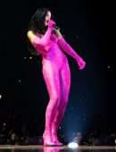 Dua Lipa in a Tight Pink Body Suit OnStage at AO Arena in Manchester