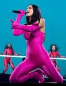 Dua Lipa in a Tight Pink Body Suit OnStage at AO Arena in Manchester