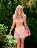 Joy Corrigan Leggy and Cleavage at Revolve Pool Party in Indio