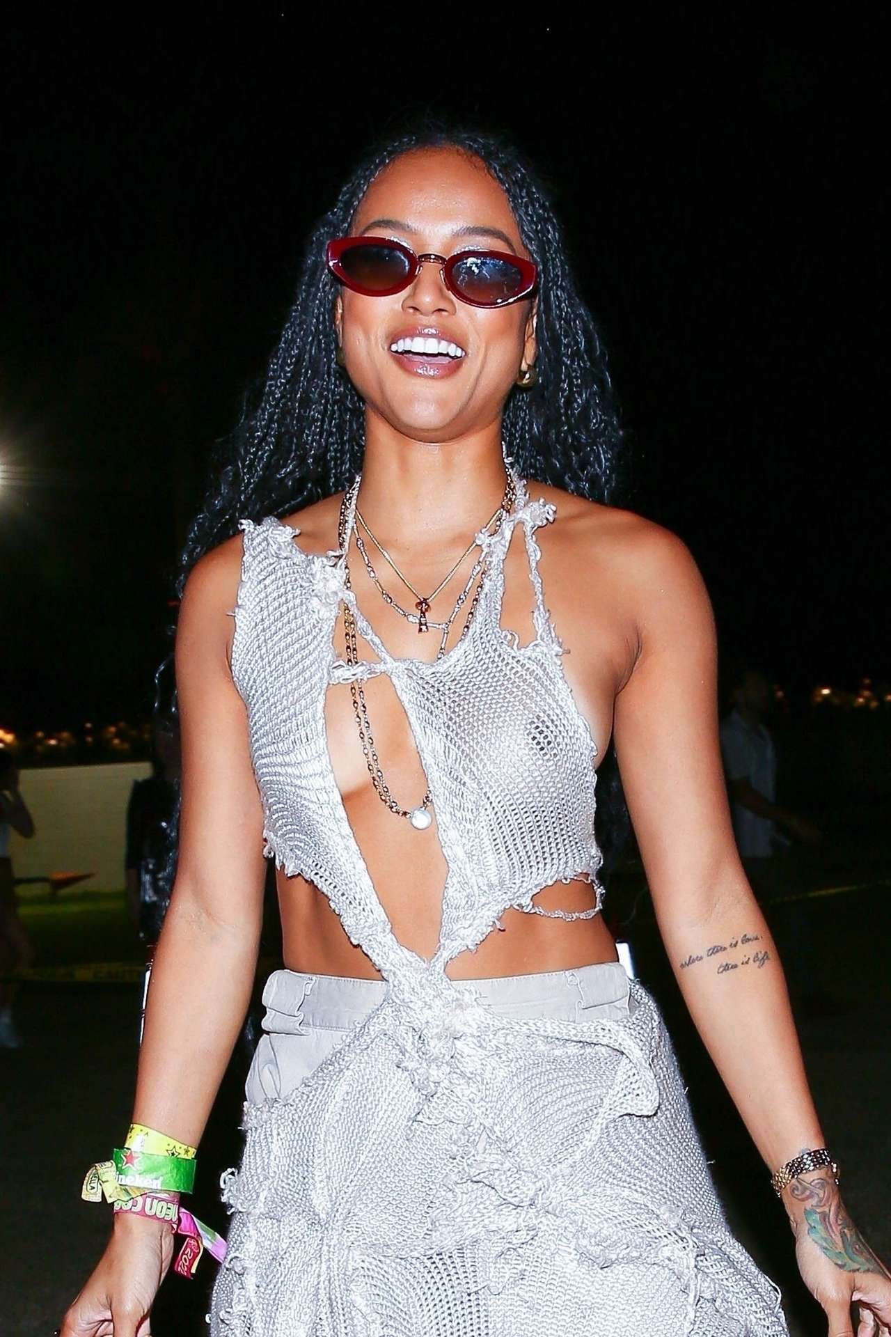 Karrueche Tran Pokies at the Coachella Valley Music And Arts Festival