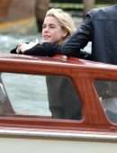 Kiernan Shipka Leggy, On a Boat Out in Venice