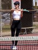 Meagan Camper Booty, Playing Tennis with Pete Wentz in Los Angeles