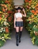 Olivia Culpo Leggy and Cleavage at ZOEasis in the Desert 2022 in Palm Springs