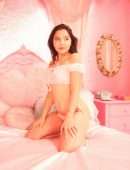 Stella Hudgens in Bed in a Skimpy Lingerie Photoshoot