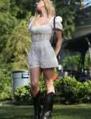 Sydney Sweeney Leggy at the Coachella Valley Music And Arts Festival in Indio