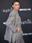 Zendaya in a Suit at HBO Max "Euphoria" FYC in Los Angeles