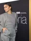 Zendaya in a Suit at HBO Max "Euphoria" FYC in Los Angeles