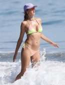 Alessandra Ambrosio Booty in Shorts and Bikini on a Beach in Santa Monica