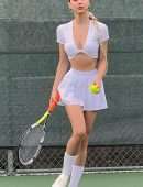 Alexis Ren Pokies and Upskirt in During a Tennis Photoshoot