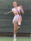 Alexis Ren Pokies and Upskirt in During a Tennis Photoshoot