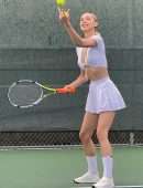 Alexis Ren Pokies and Upskirt in During a Tennis Photoshoot