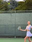 Alexis Ren Pokies and Upskirt in During a Tennis Photoshoot