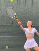 Alexis Ren Pokies and Upskirt in During a Tennis Photoshoot