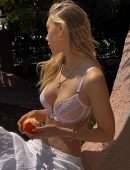 Alexis Ren in a White Skirt Photoshoot Under the Sun