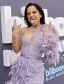 Becky G Leggy and Cleavage at 2022 Billboard Music Awards in Las Vegas