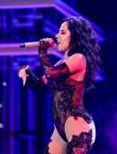 Becky G Leggy and Cleavage at 2022 Billboard Music Awards in Las Vegas