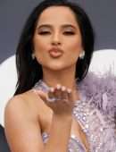 Becky G Leggy and Cleavage at 2022 Billboard Music Awards in Las Vegas