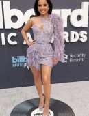 Becky G Leggy and Cleavage at 2022 Billboard Music Awards in Las Vegas