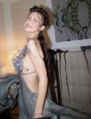Bella Hadid Cleavage and Booty in a Skimpy Outfit for Interview Magazine - May 2022