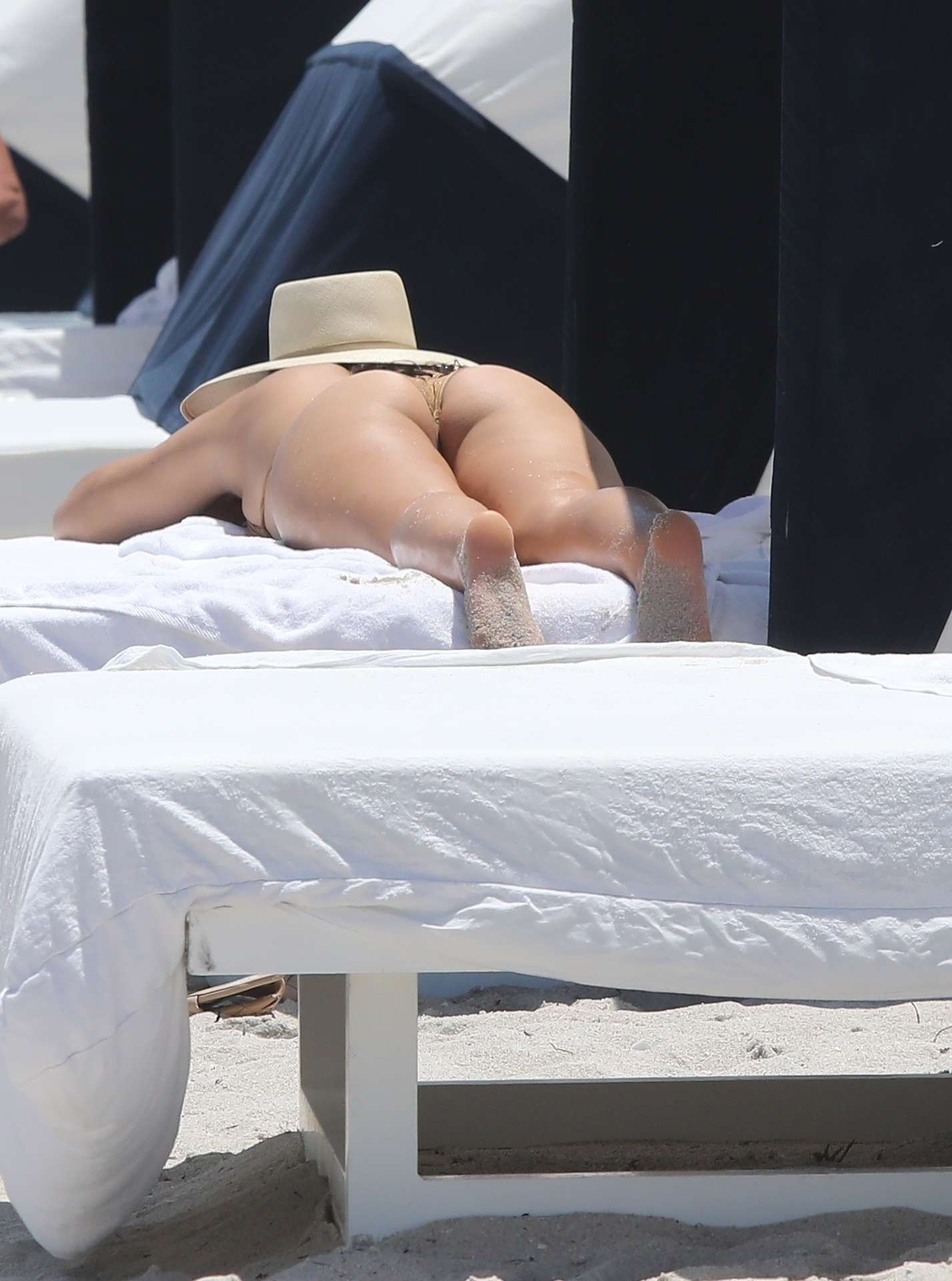 Brooks Nader Booty in Bikini on a Beach in Miami