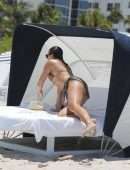 Brooks Nader Booty in Bikini on a Beach in Miami
