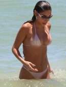 Chantel Jeffries Cleavage and Booty in a Tiny Bikini at the Beach in Miami