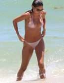 Chantel Jeffries Cleavage and Booty in a Tiny Bikini at the Beach in Miami