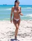 Chantel Jeffries Cleavage and Booty in a Tiny Bikini at the Beach in Miami