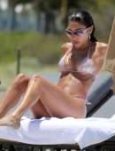 Chantel Jeffries Cleavage and Booty in a Tiny Bikini at the Beach in Miami