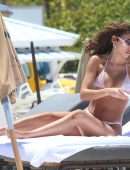 Chantel Jeffries Cleavage and Booty in a Tiny Bikini at the Beach in Miami