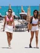 Chantel Jeffries and Sarah Snyder Booty in Bikini on a Beach in Miami