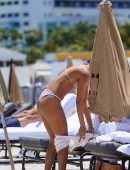 Chantel Jeffries and Sarah Snyder Booty in Bikini on a Beach in Miami