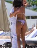 Chantel Jeffries and Sarah Snyder Booty in Bikini on a Beach in Miami