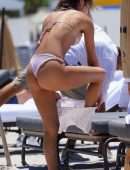 Chantel Jeffries and Sarah Snyder Booty in Bikini on a Beach in Miami