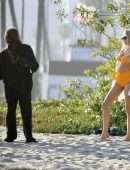 Charlotte McKinney Cleavage in a Bikini Photoshoot in Los Angeles