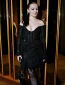 Dove Cameron Cleavage in a Black Dress at Boom Boom Room's Met Gala Afterparty in NYC