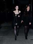 Dove Cameron Cleavage in a Black Dress at Boom Boom Room's Met Gala Afterparty in NYC