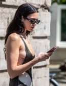 Dua Lipa Cleavage in a Revealing Dress while Sightseeing in Berlin
