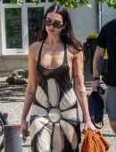 Dua Lipa Cleavage in a Revealing Dress while Sightseeing in Berlin