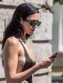 Dua Lipa Cleavage in a Revealing Dress while Sightseeing in Berlin