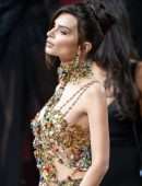 Emily Ratajkowski Cleavage and Leggy at 2022 Met Gala in New York