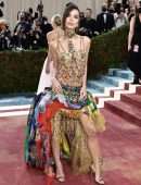Emily Ratajkowski Cleavage and Leggy at 2022 Met Gala in New York
