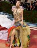 Emily Ratajkowski Cleavage and Leggy at 2022 Met Gala in New York