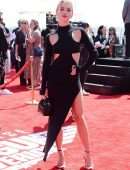 Emma Brooks Leggy in Black Slit Dress at “Top Gun: Maverick” Premiere in San Diego