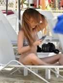 Haley Kalil Booty in Tiny Bikini on Beach in Cabo San Lucas