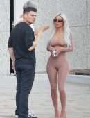 Kim Kardashian Booty, Posing for Skims in Calabasas