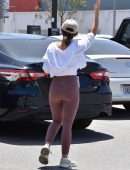 Lucy Hale Booty in Leggings, Out in Los Feliz