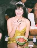 Megan Fox Cleavage at Birthday Party at Tao in Las Vegas