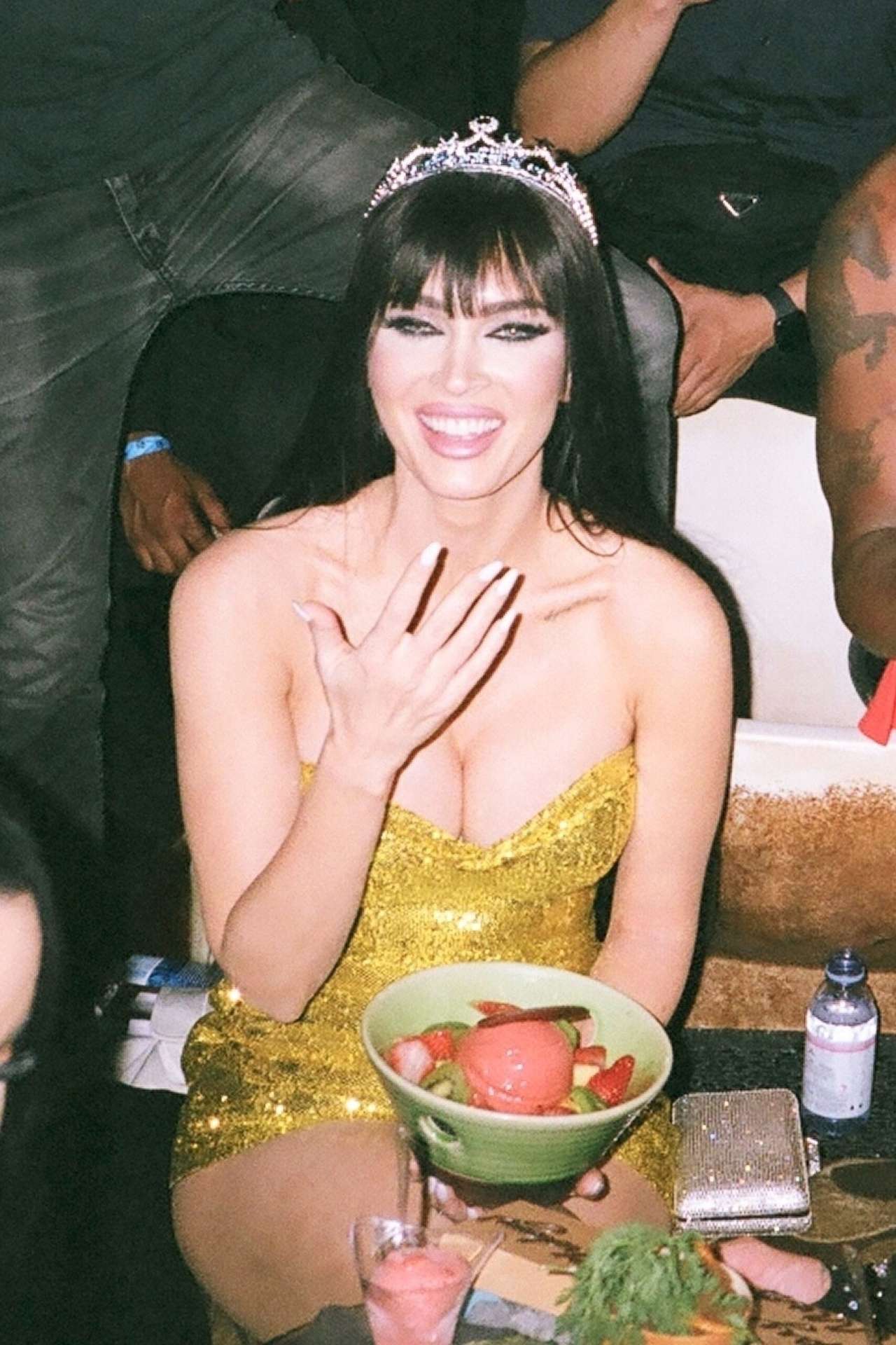 Megan Fox Cleavage at Birthday Party at Tao in Las Vegas
