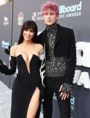 Megan Fox Cleavage with Machine Gun Kelly at 2022 Billboard Music Awards in Las Vegas